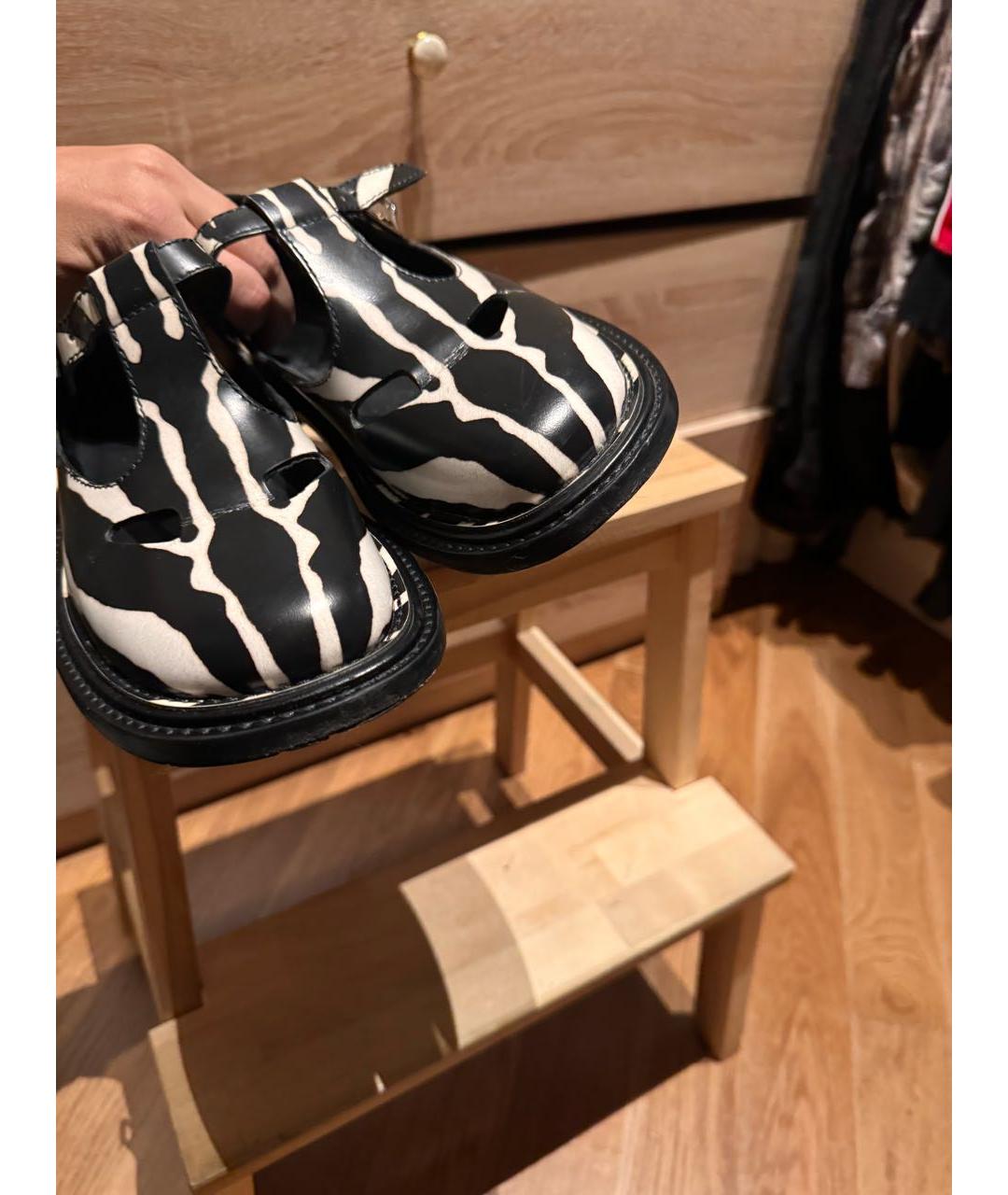 BURBERRY Черные кожаные туфли, фото 4