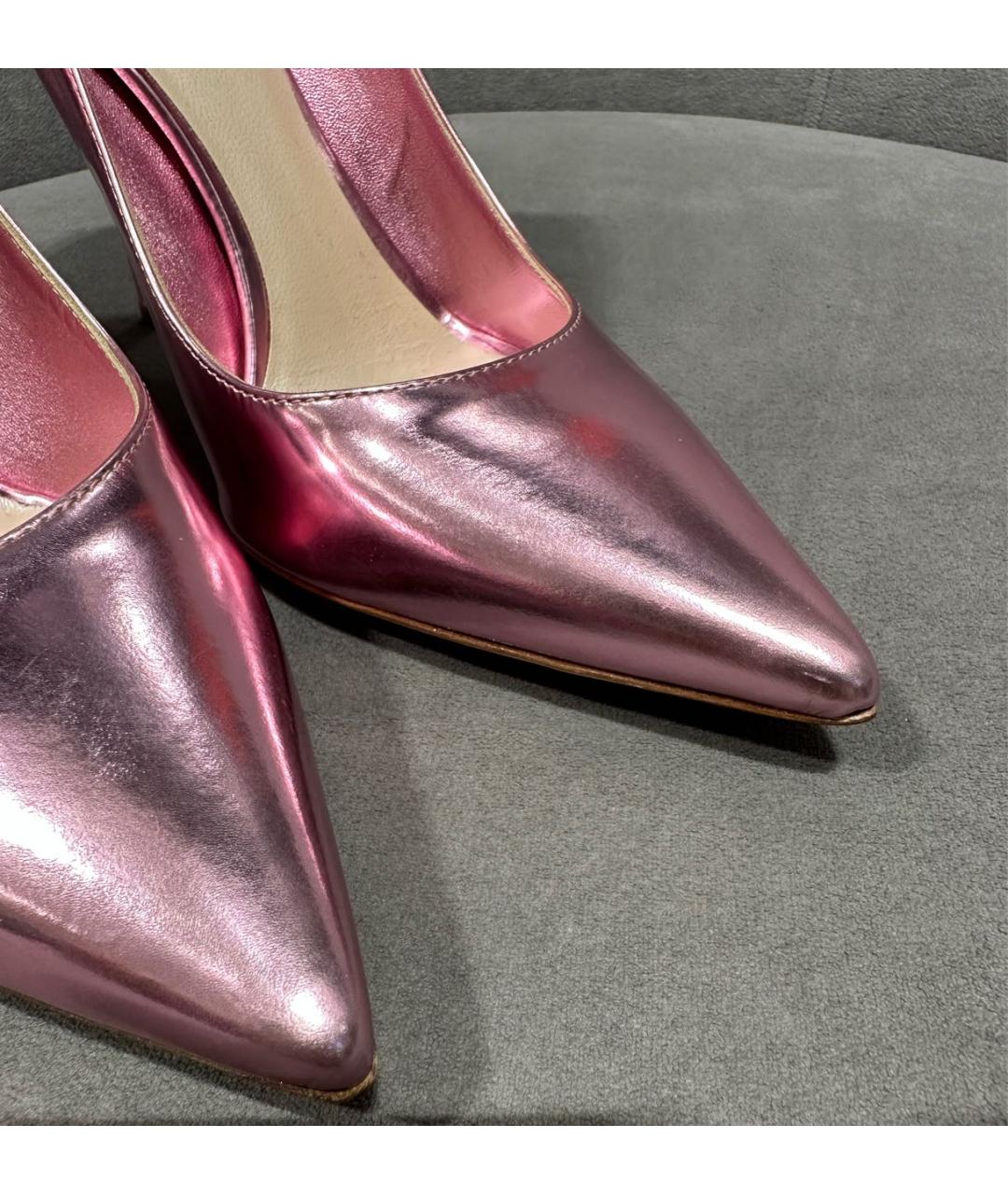 CHRISTIAN DIOR Розовые кожаные туфли, фото 5