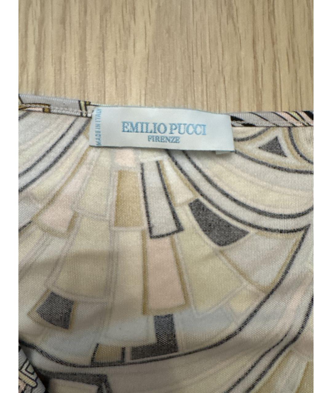EMILIO PUCCI Мульти шелковая майка, фото 3