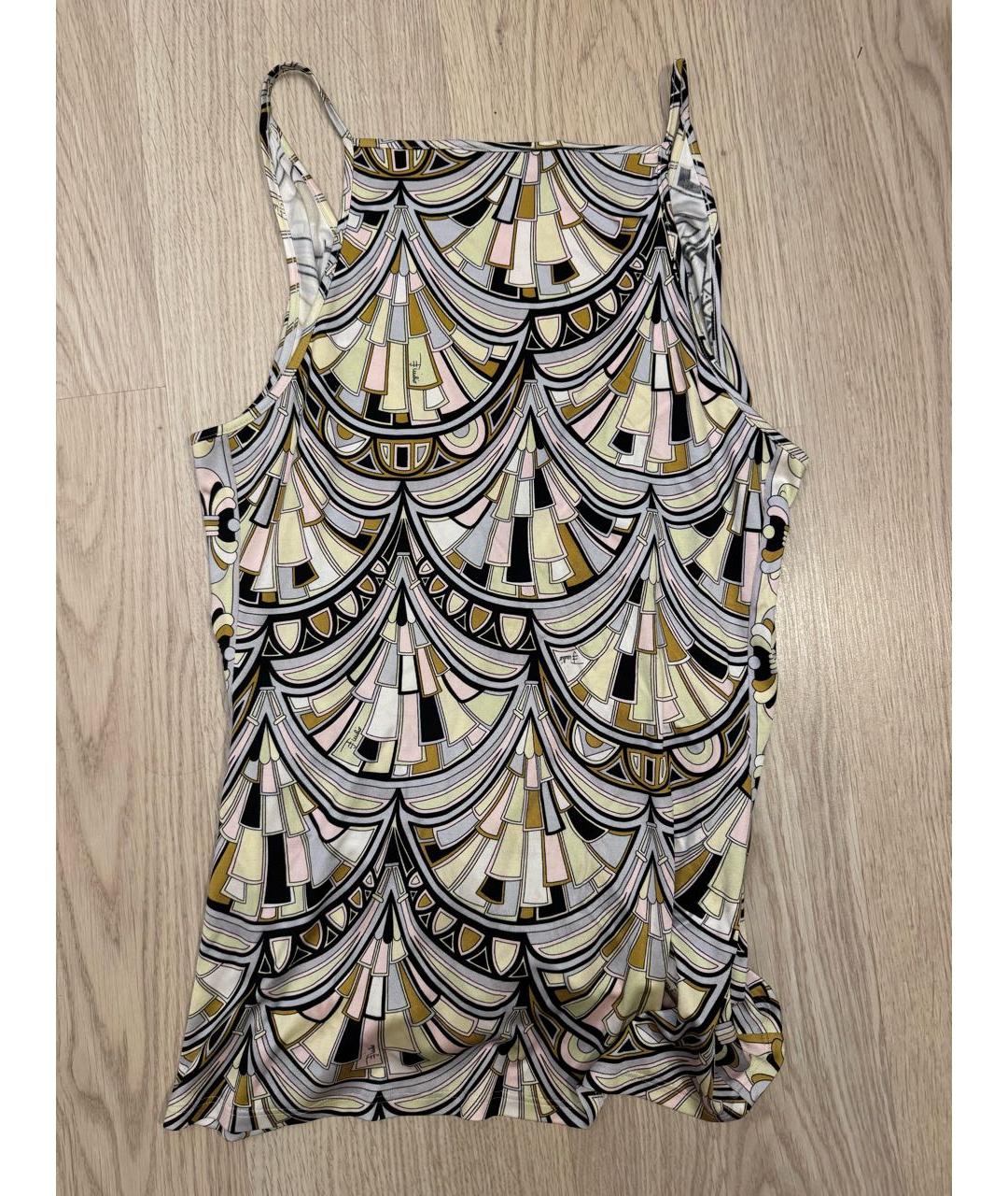 EMILIO PUCCI Мульти шелковая майка, фото 2