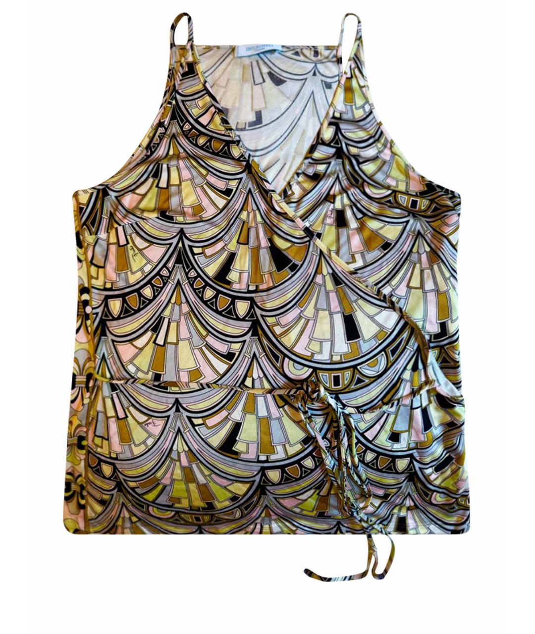 EMILIO PUCCI Мульти шелковая майка, фото 1