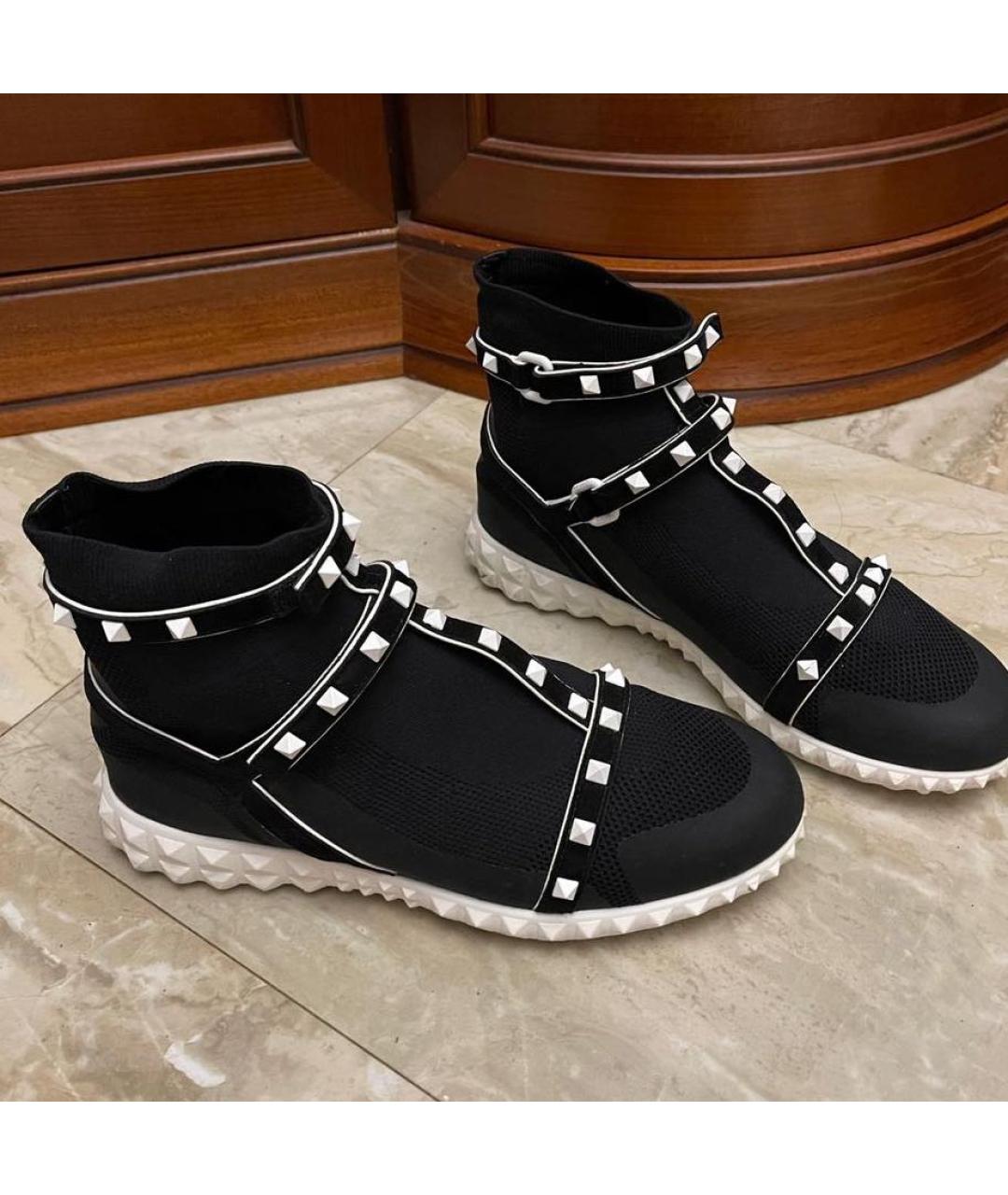 VALENTINO Черные текстильные ботинки, фото 7