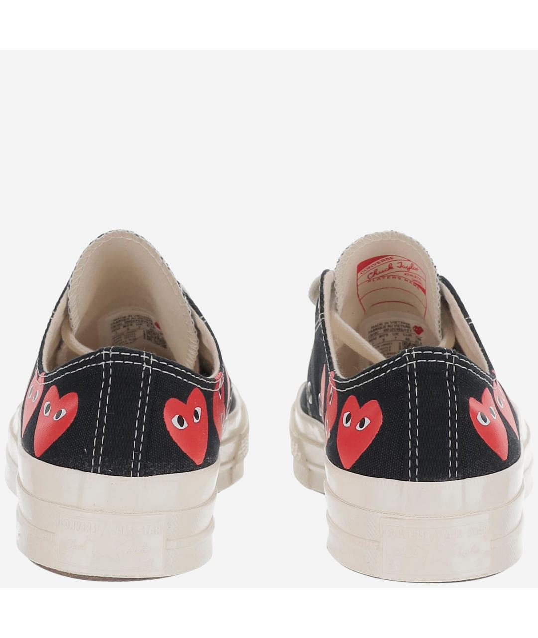 COMME DES GARÇONS Черные текстильные низкие кроссовки / кеды, фото 3