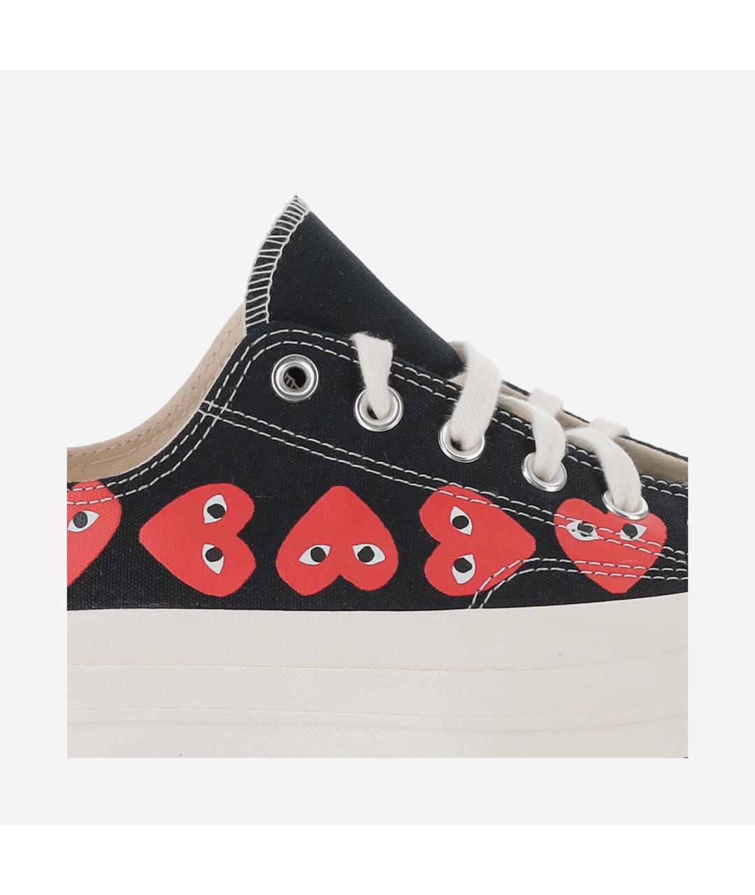 COMME DES GARÇONS Черные текстильные низкие кроссовки / кеды, фото 4