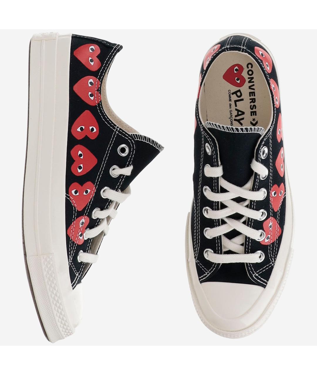 COMME DES GARÇONS Черные текстильные низкие кроссовки / кеды, фото 5