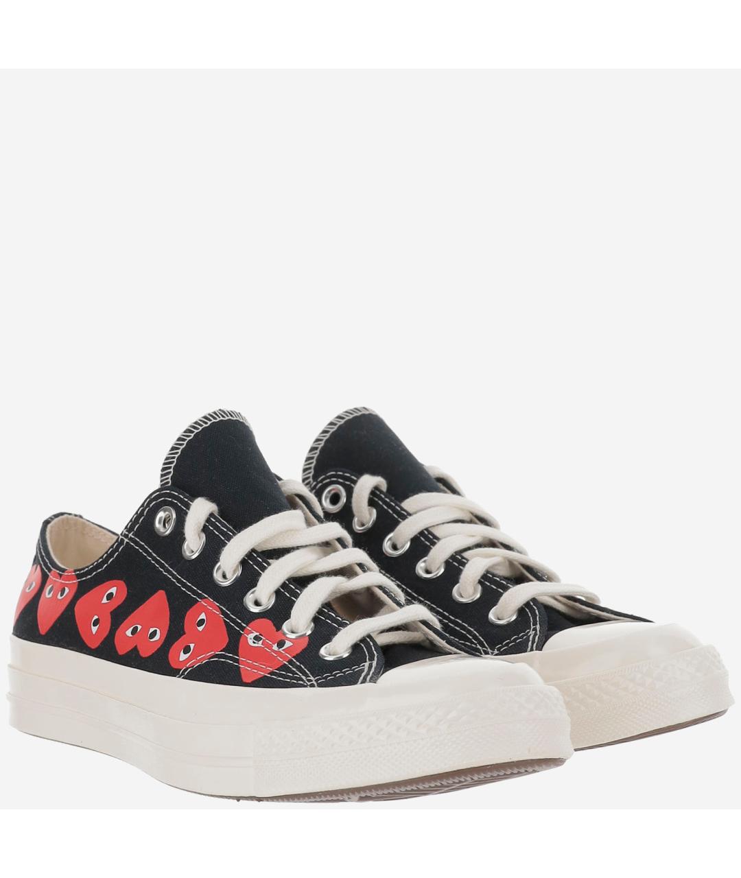 COMME DES GARÇONS Черные текстильные низкие кроссовки / кеды, фото 2