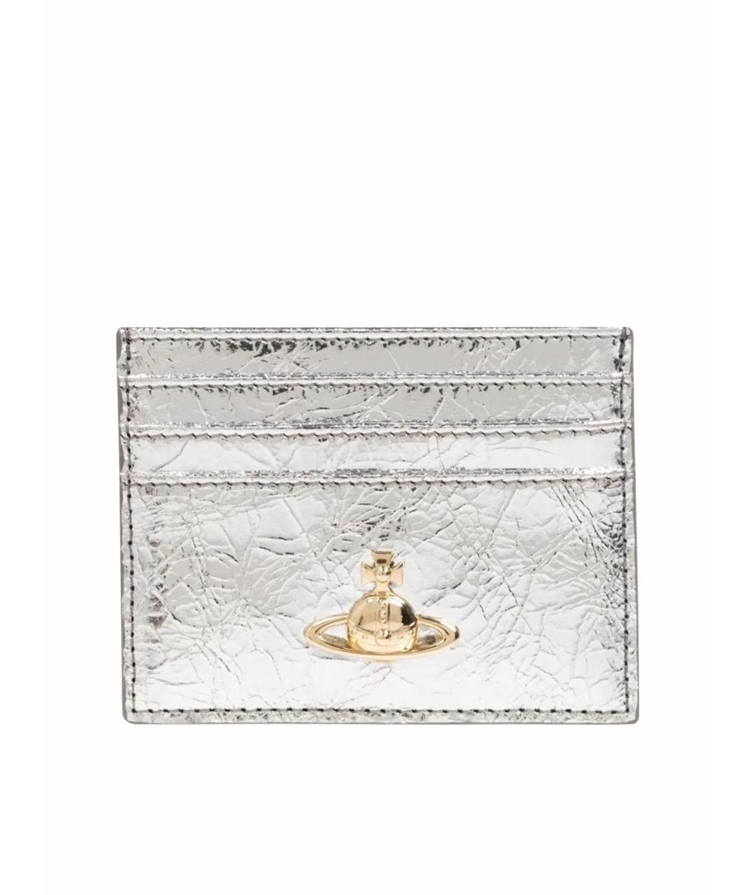 VIVIENNE WESTWOOD Серебрянный кардхолдер из лакированной кожи, фото 1