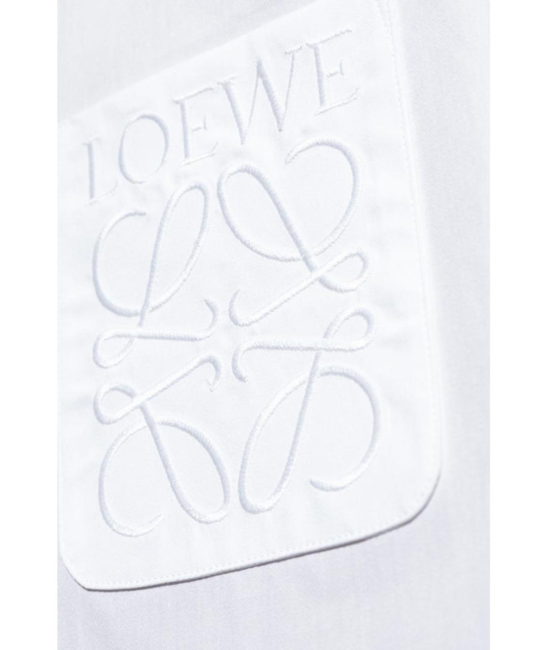 LOEWE Белая хлопковая кэжуал рубашка, фото 2
