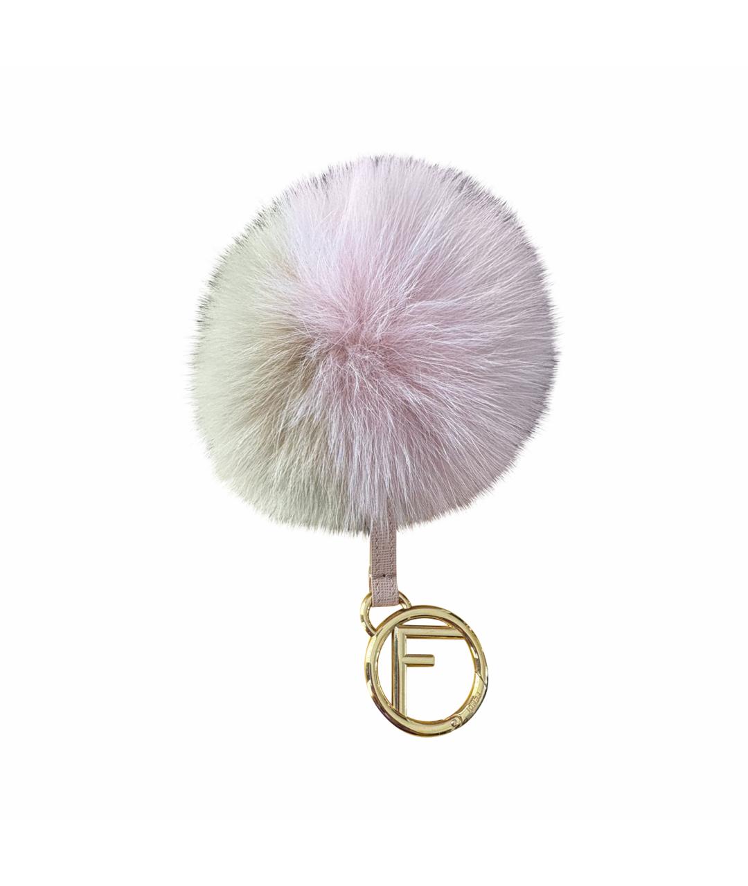 FENDI Бежевый брелок, фото 1