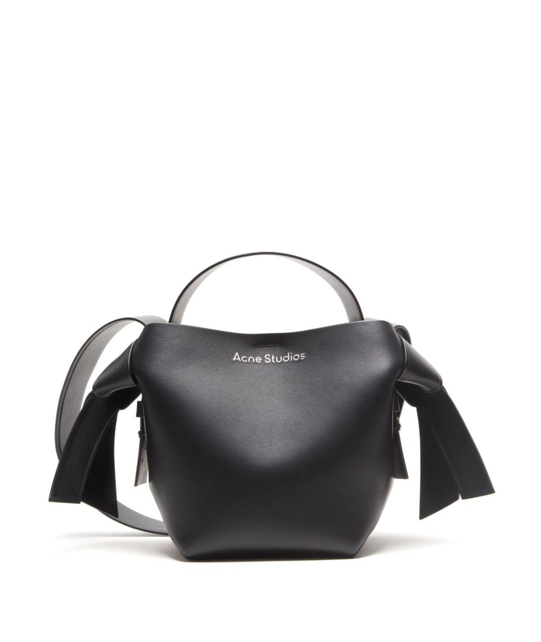 ACNE STUDIOS Черная кожаная сумка тоут, фото 1