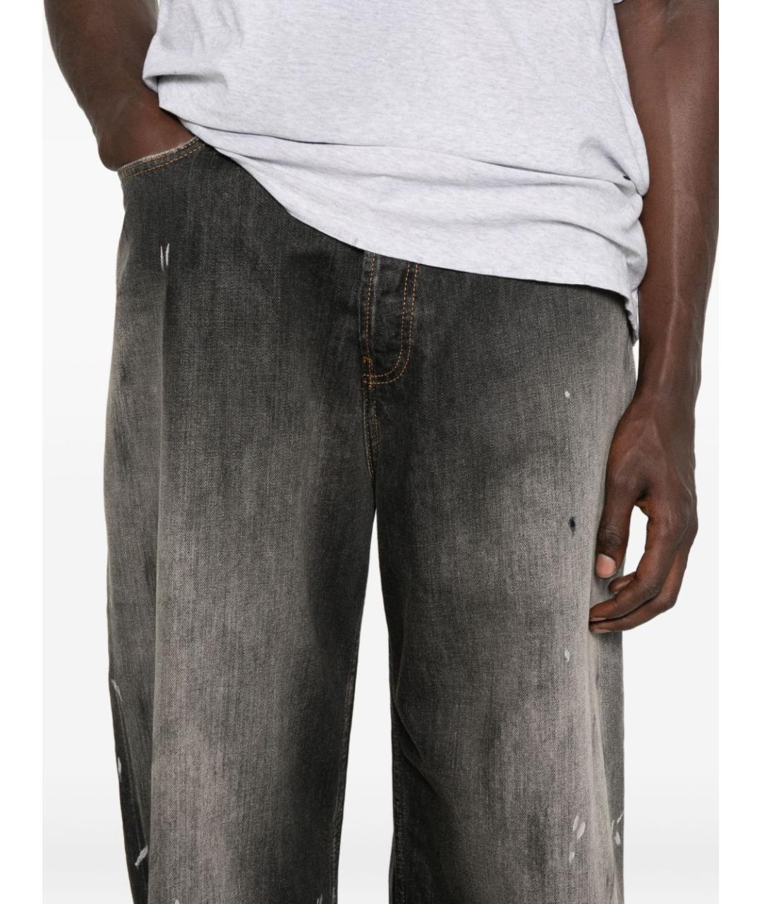 ACNE STUDIOS Черные хлопковые прямые джинсы, фото 4