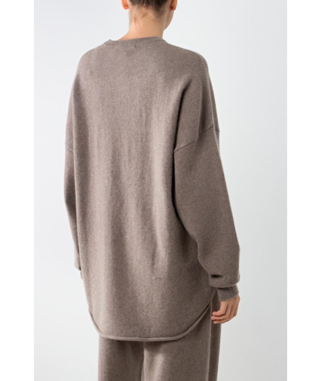 EXTREME CASHMERE Коричневый кашемировый джемпер / свитер, фото 4