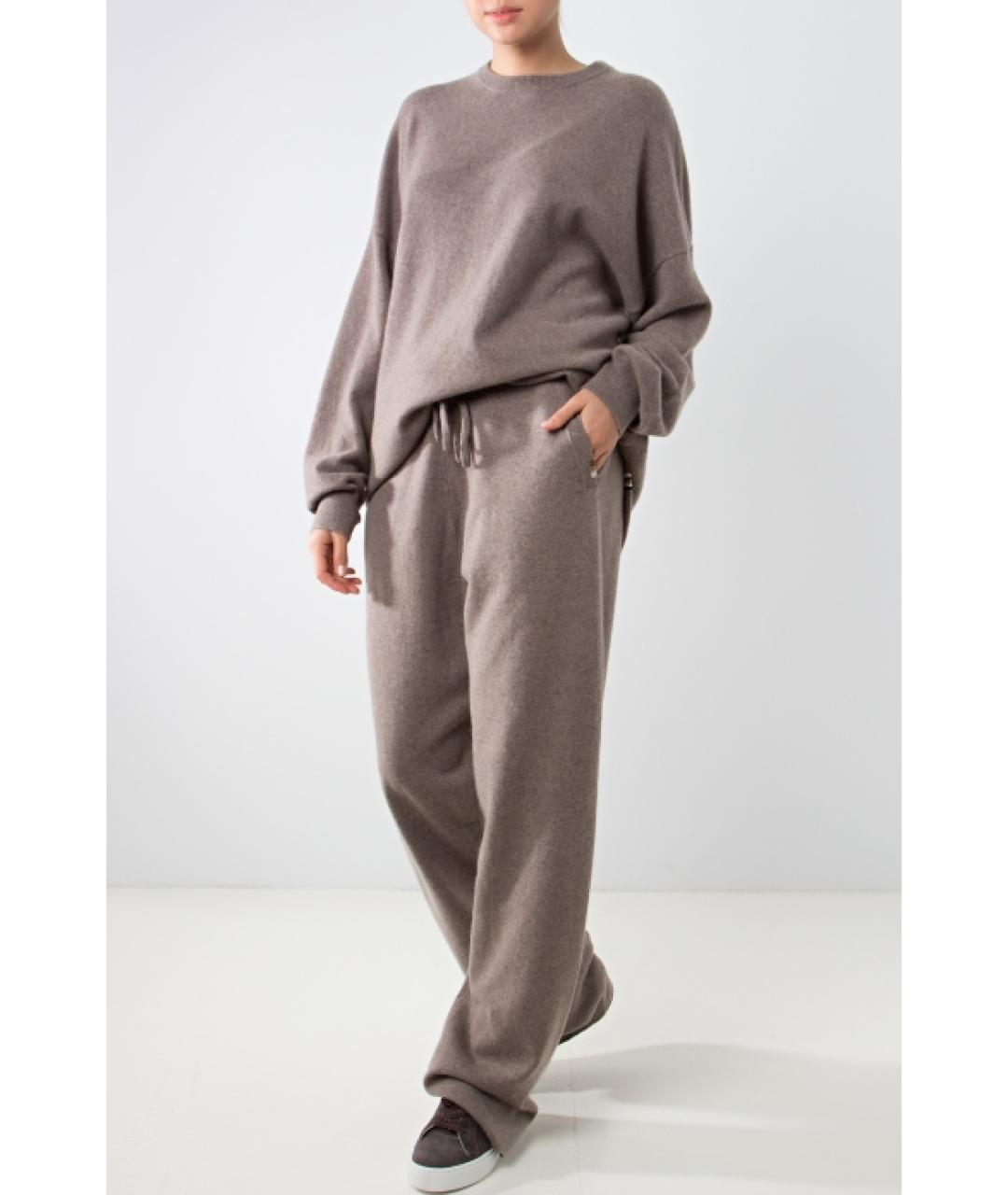 EXTREME CASHMERE Коричневый кашемировый джемпер / свитер, фото 5