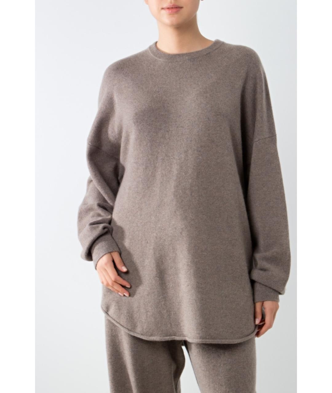 EXTREME CASHMERE Коричневый кашемировый джемпер / свитер, фото 2