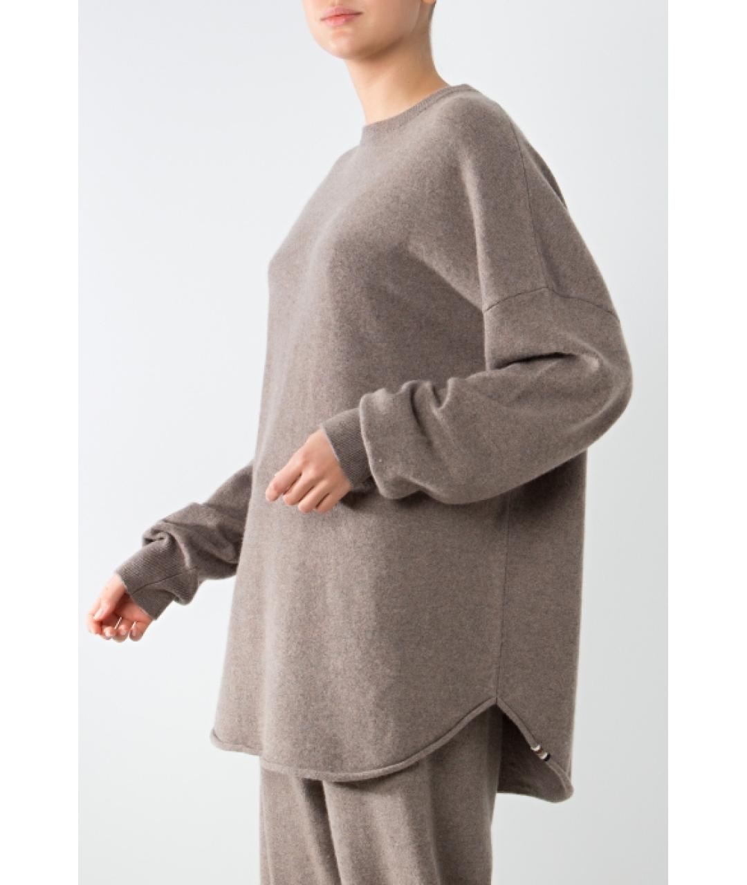 EXTREME CASHMERE Коричневый кашемировый джемпер / свитер, фото 3