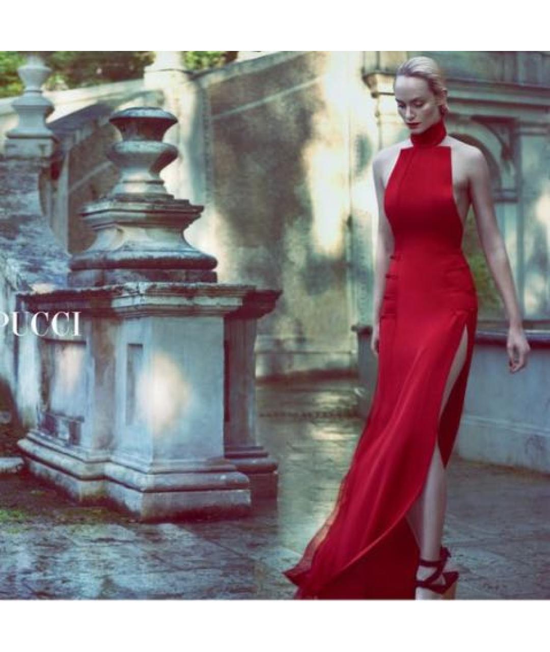EMILIO PUCCI Красное шелковое вечернее платье, фото 2