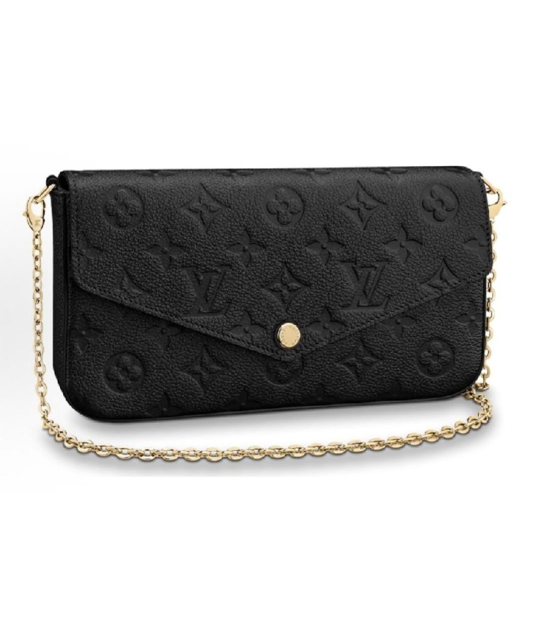 LOUIS VUITTON Черная кожаная сумка через плечо, фото 8