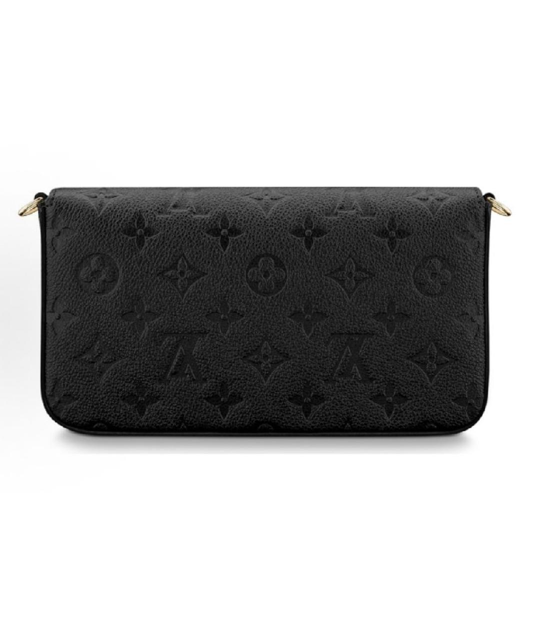 LOUIS VUITTON Черная кожаная сумка через плечо, фото 3