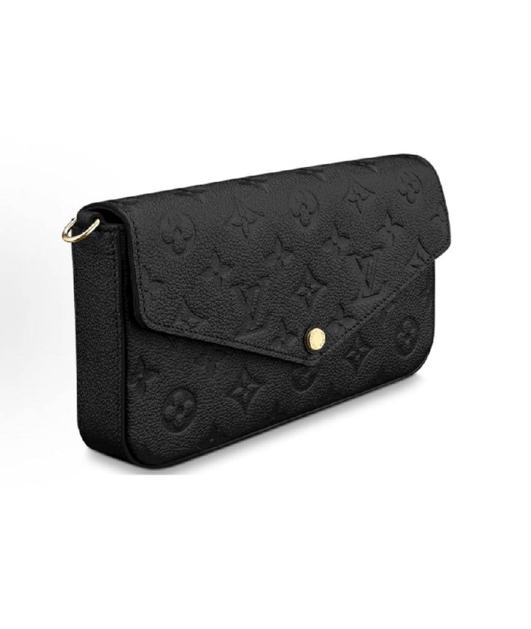 LOUIS VUITTON Черная кожаная сумка через плечо, фото 2