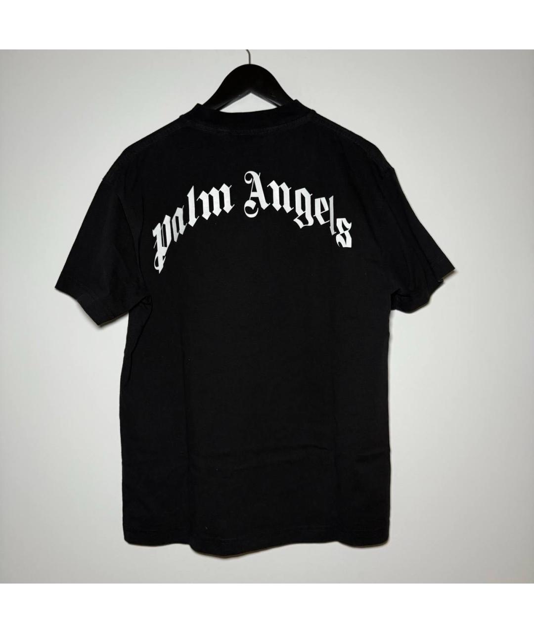 PALM ANGELS Черная хлопковая футболка, фото 3