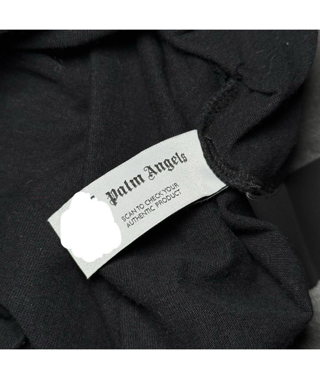 PALM ANGELS Черная хлопковая футболка, фото 5