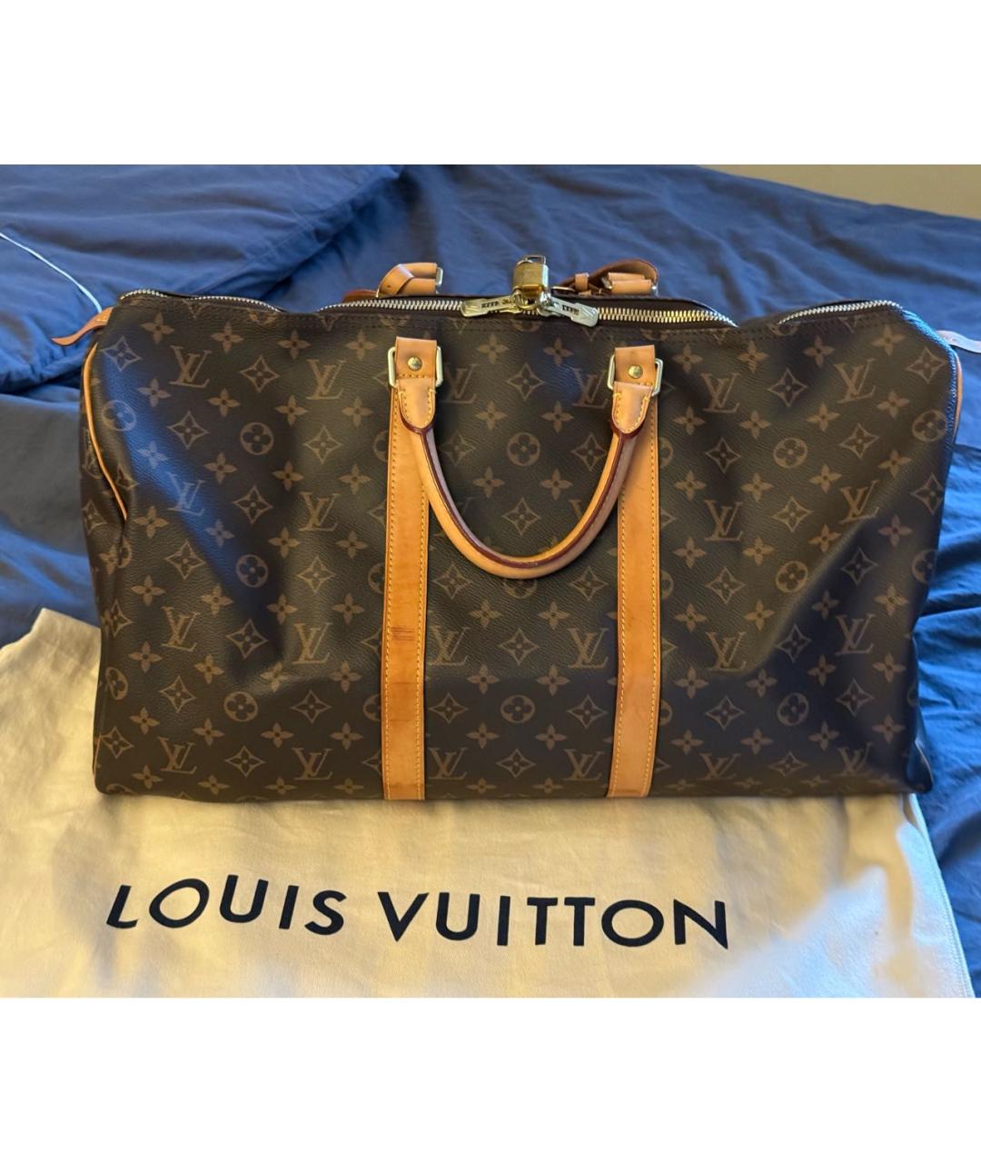 LOUIS VUITTON Коричневая дорожная/спортивная сумка, фото 6