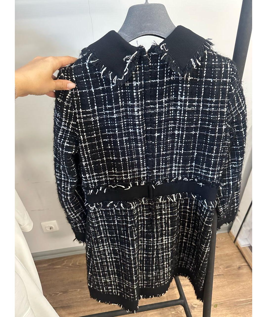 DOLCE&GABBANA Черное твидовое коктейльное платье, фото 4