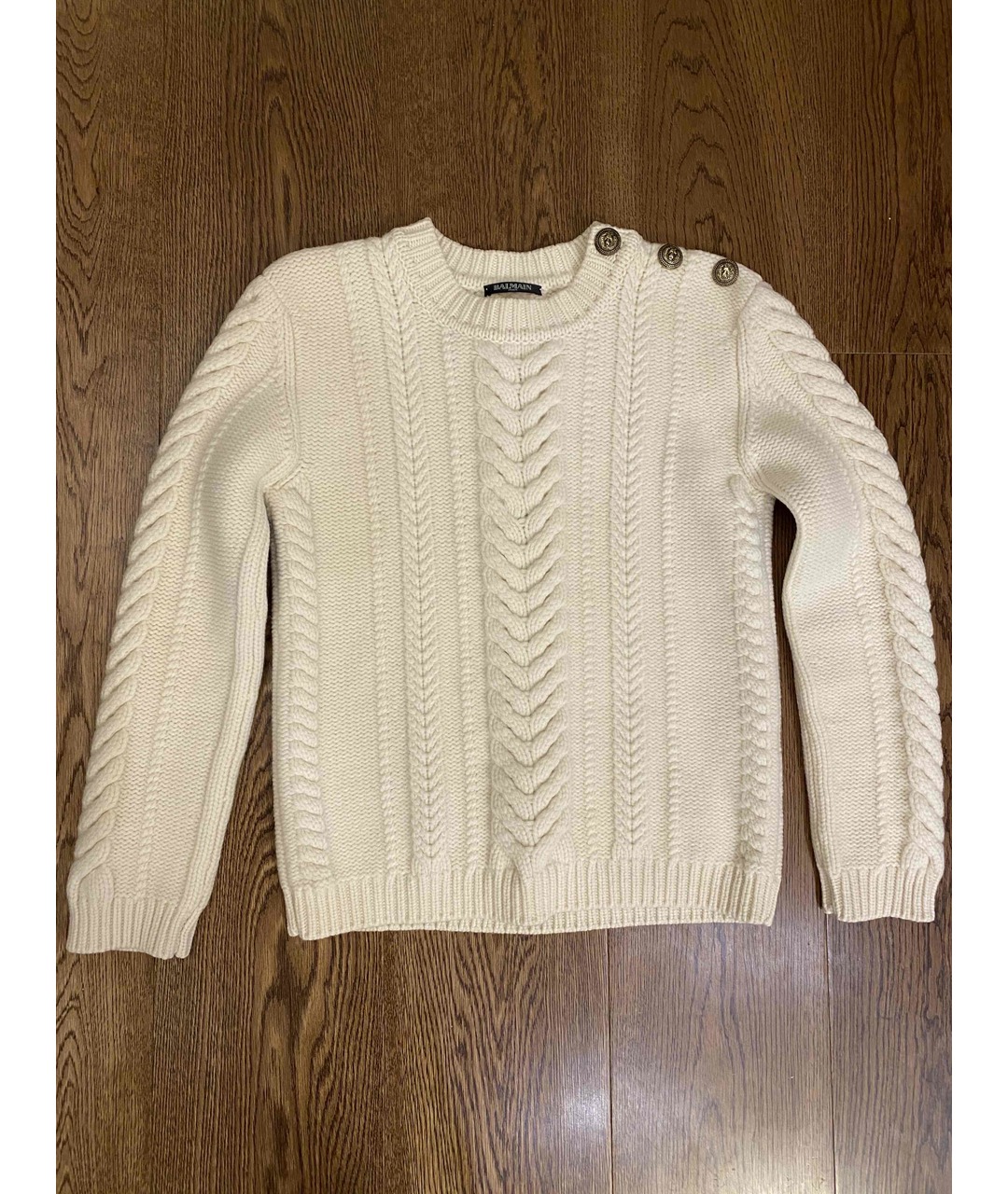 BALMAIN Белый шерстяной джемпер / свитер, фото 6