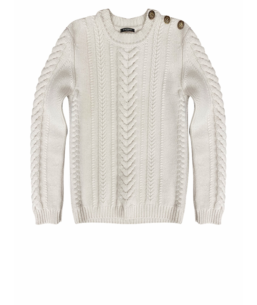 BALMAIN Белый шерстяной джемпер / свитер, фото 1