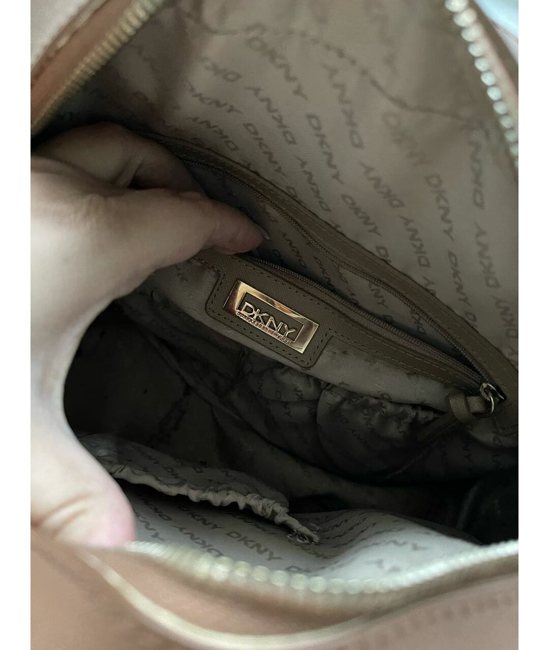 DKNY Коричневая кожаная сумка тоут, фото 4