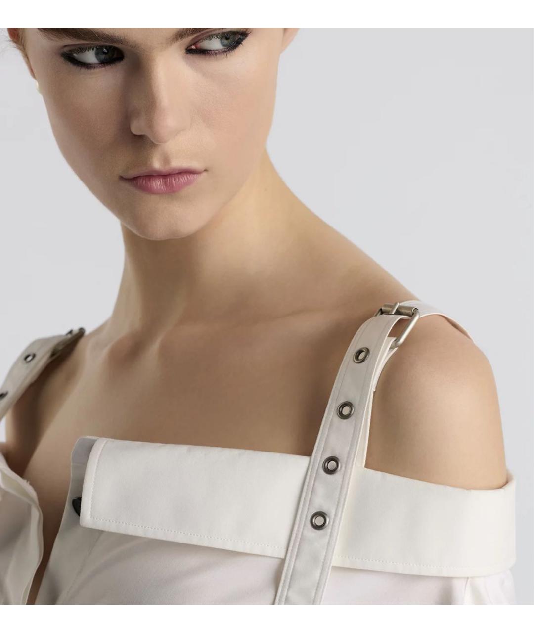 CHRISTIAN DIOR Белое хлопковое платье, фото 4