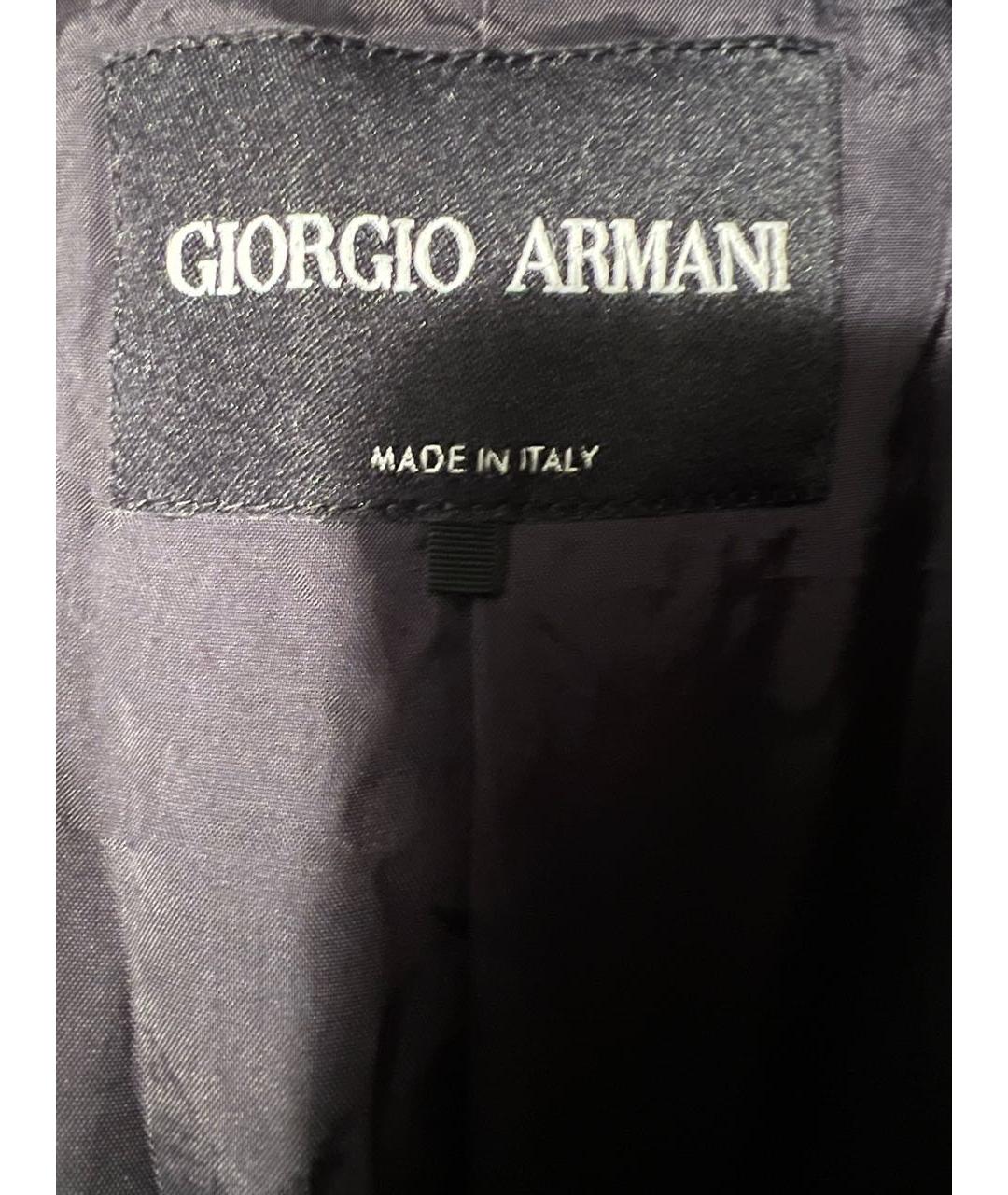 GIORGIO ARMANI Темно-синий шерстяной костюм с брюками, фото 3