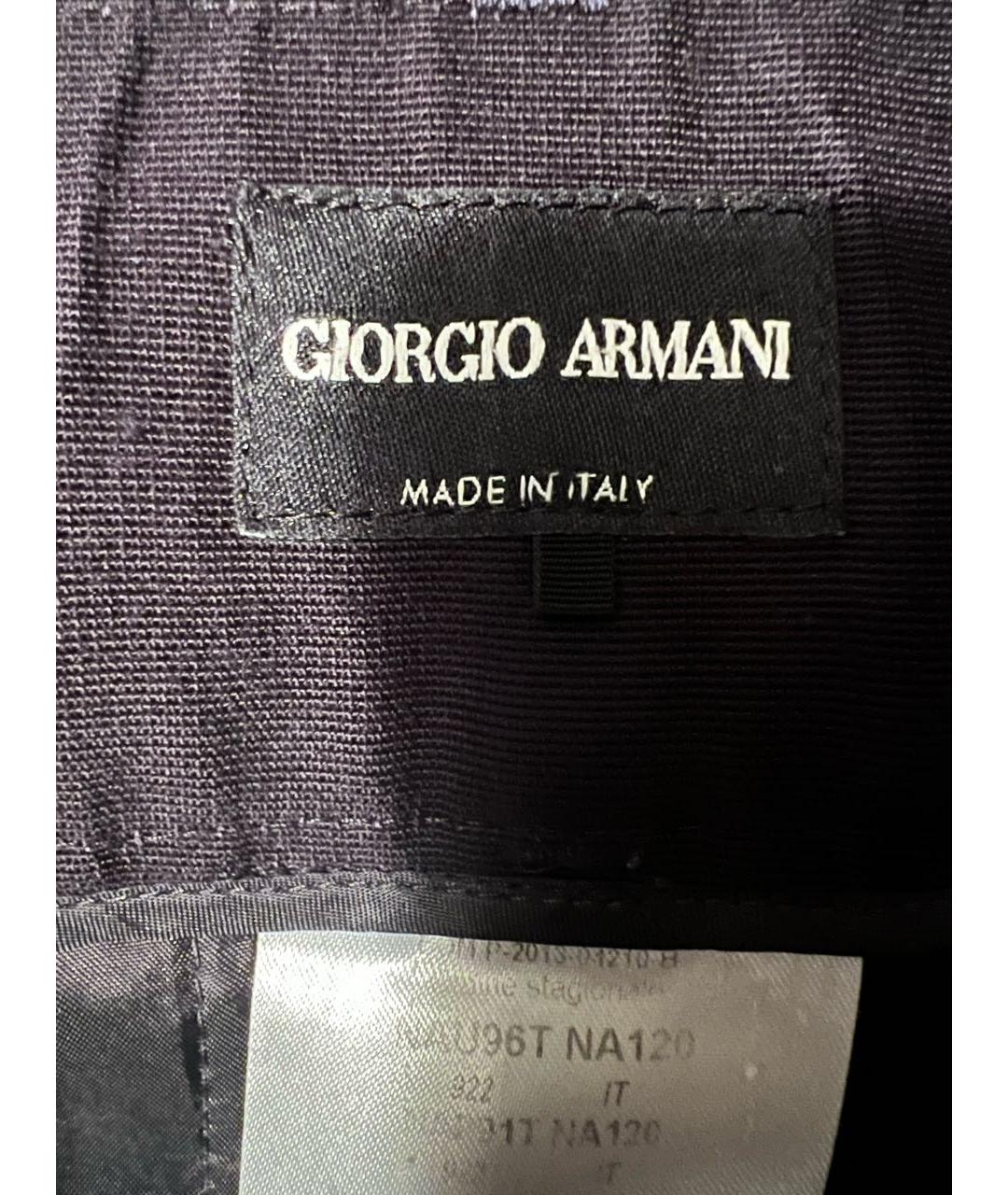 GIORGIO ARMANI Темно-синий шерстяной костюм с брюками, фото 6