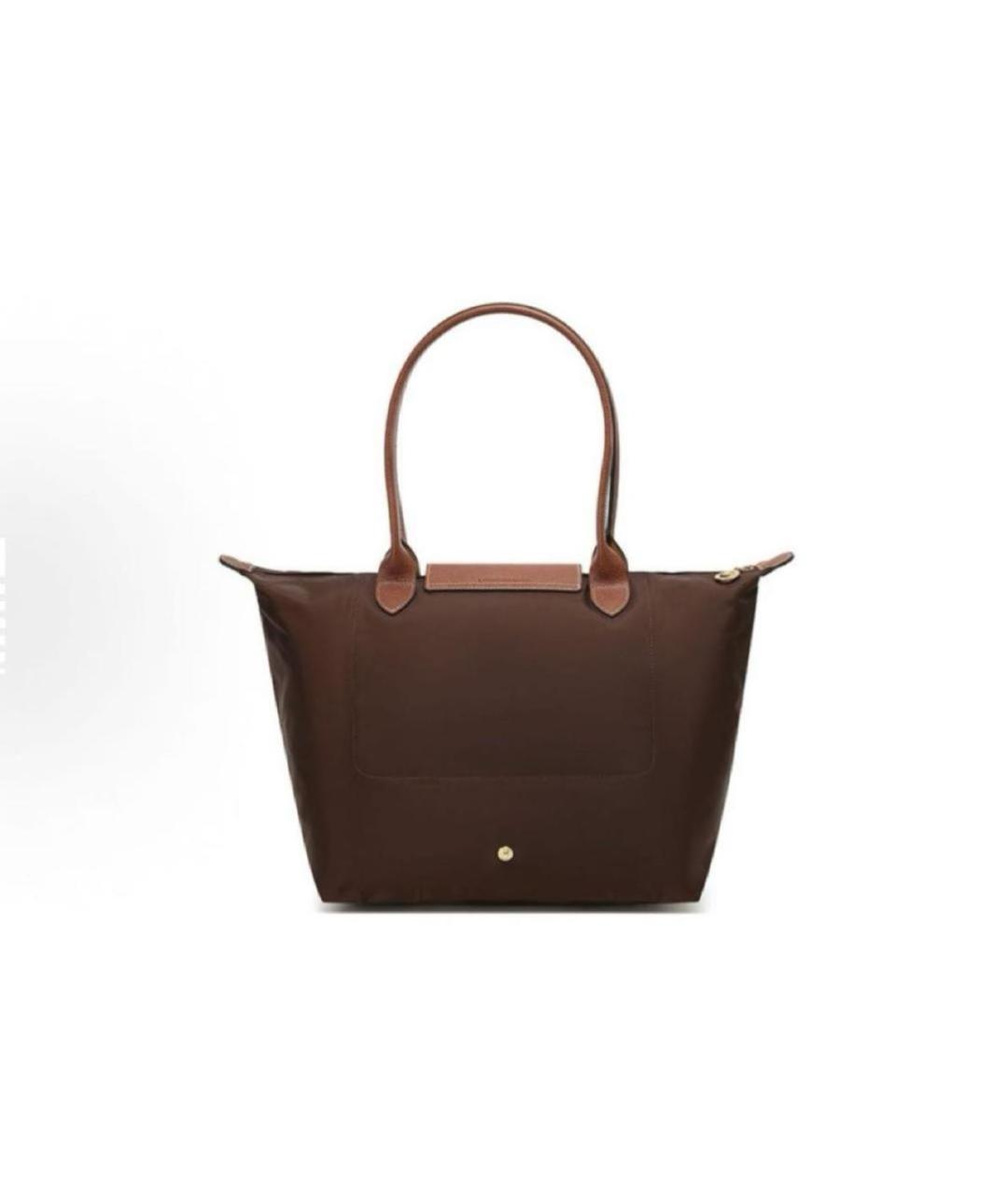 LONGCHAMP Коричневая деним сумка тоут, фото 2
