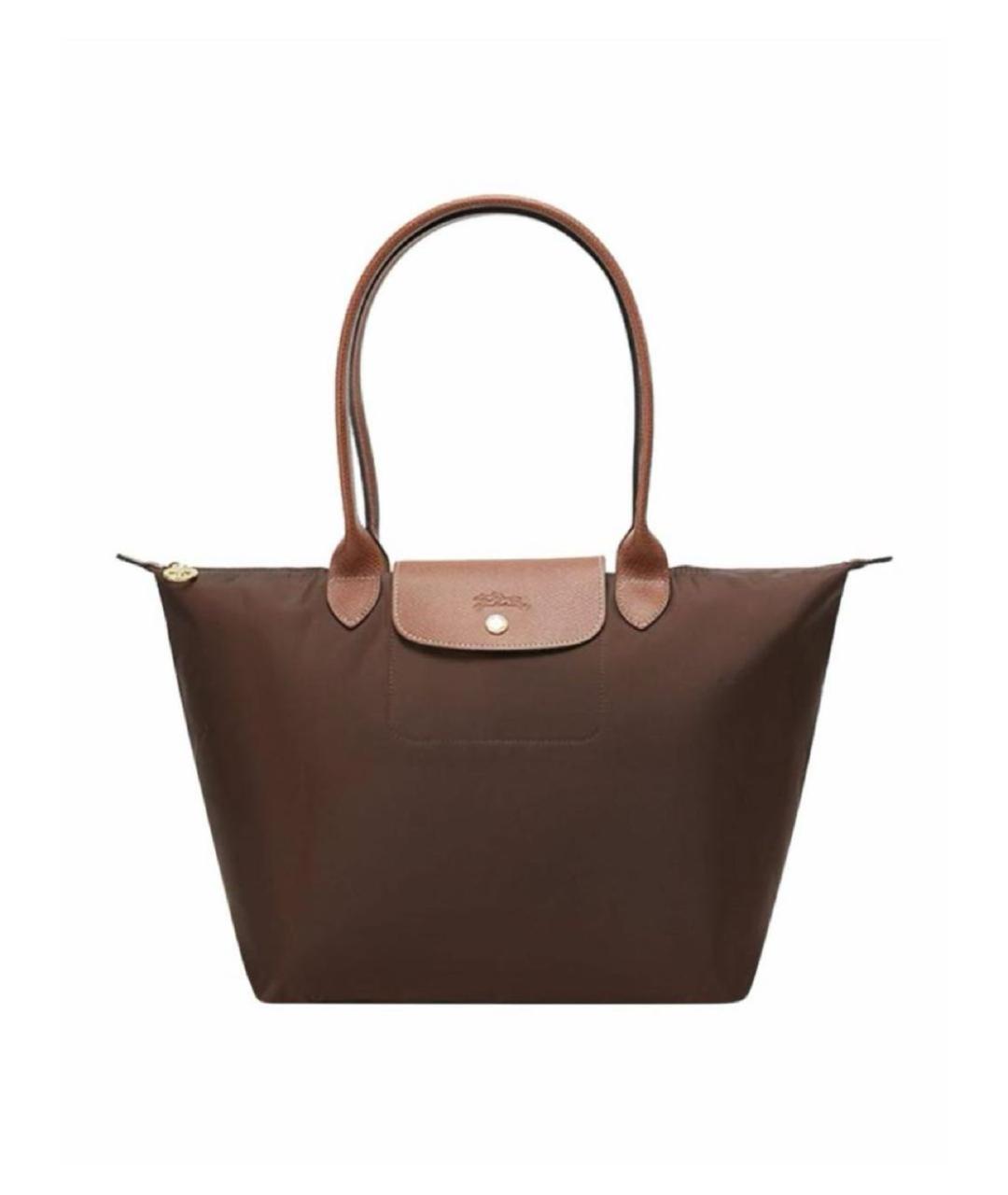 LONGCHAMP Коричневая деним сумка тоут, фото 1