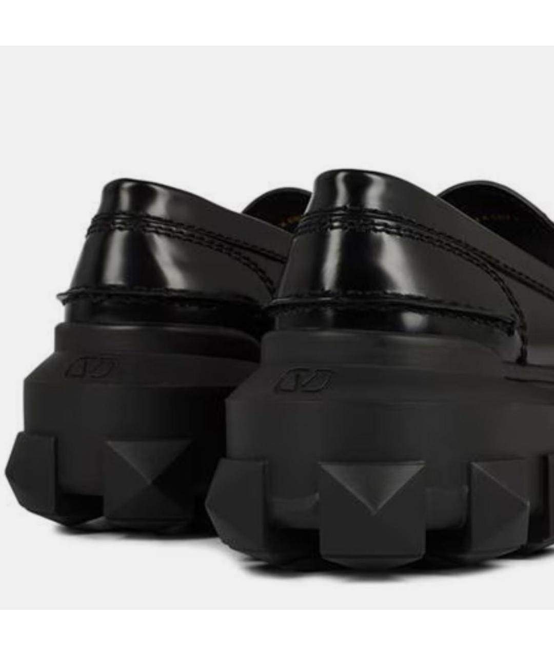 VALENTINO Черные кожаные лоферы, фото 8