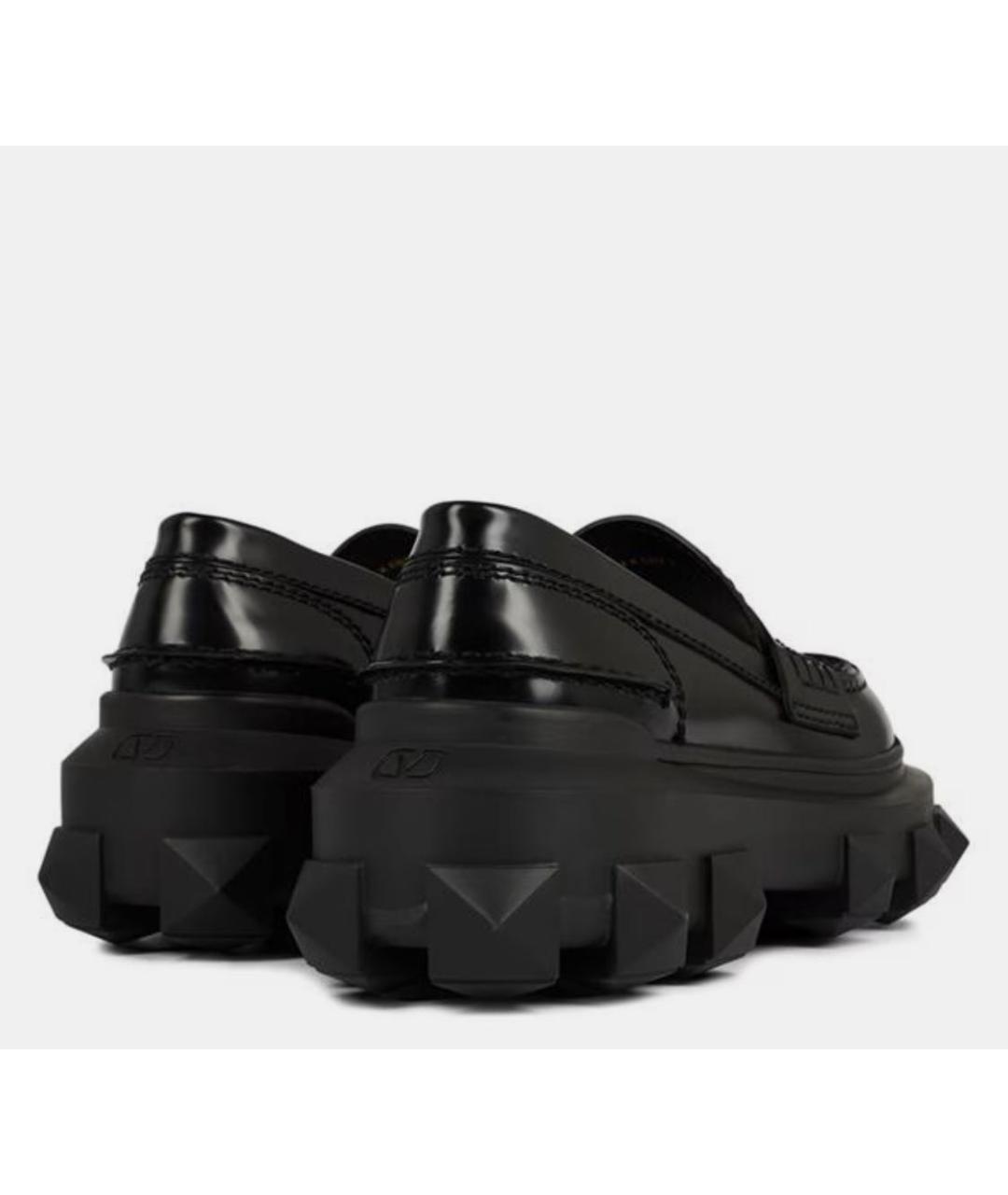 VALENTINO Черные кожаные лоферы, фото 4