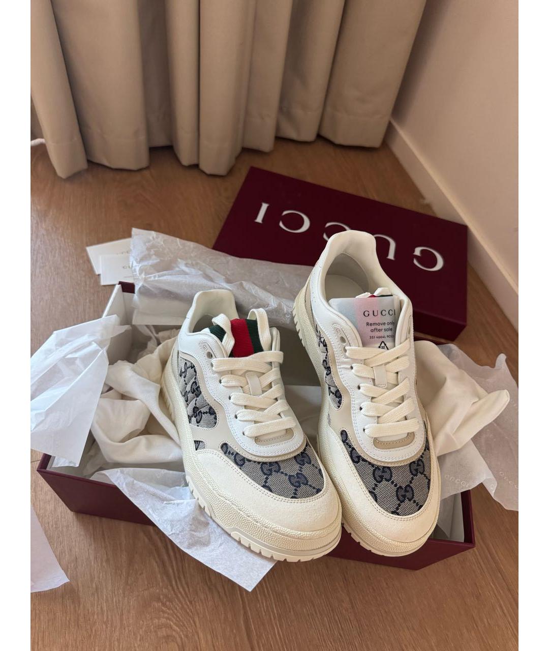 GUCCI Бежевые кеды, фото 4