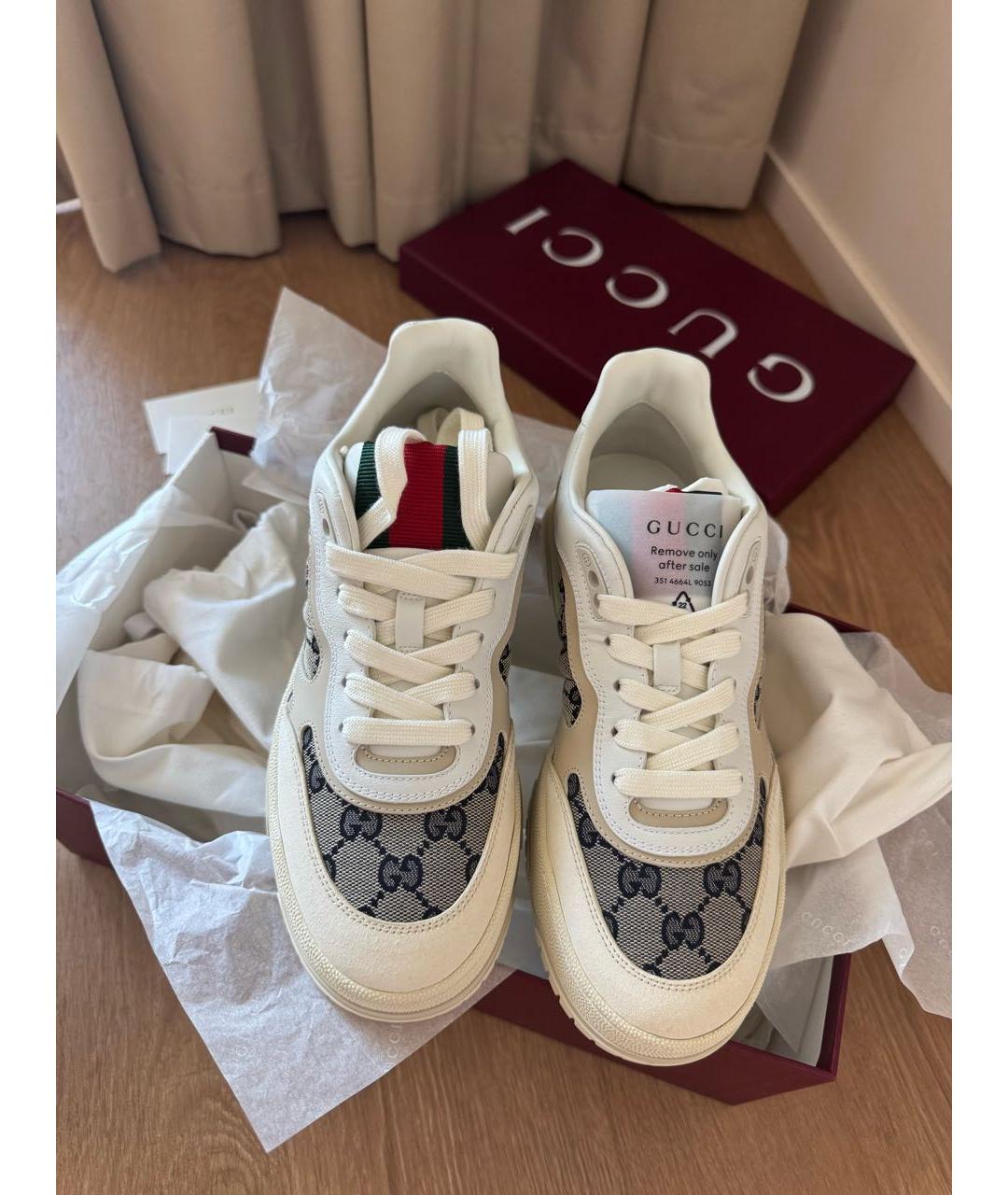 GUCCI Бежевые кеды, фото 2