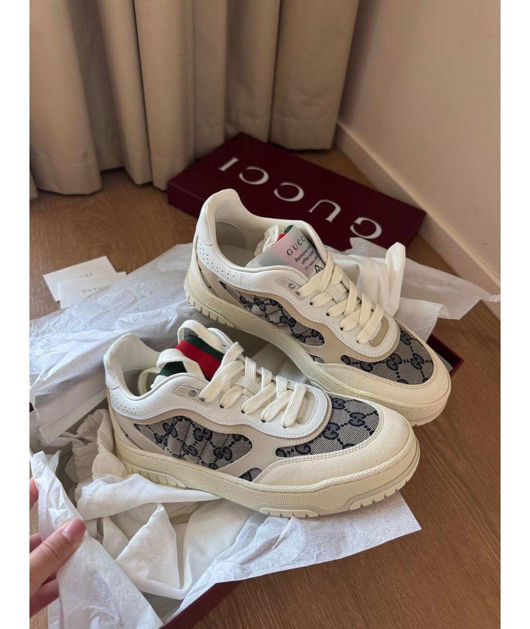 GUCCI Бежевые кеды, фото 6