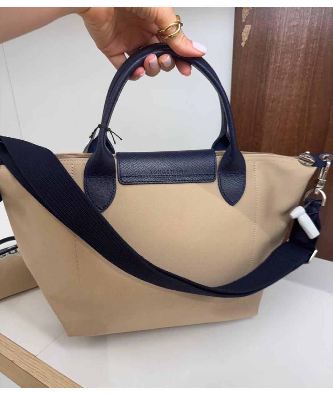 LONGCHAMP Бежевая сумка тоут, фото 3