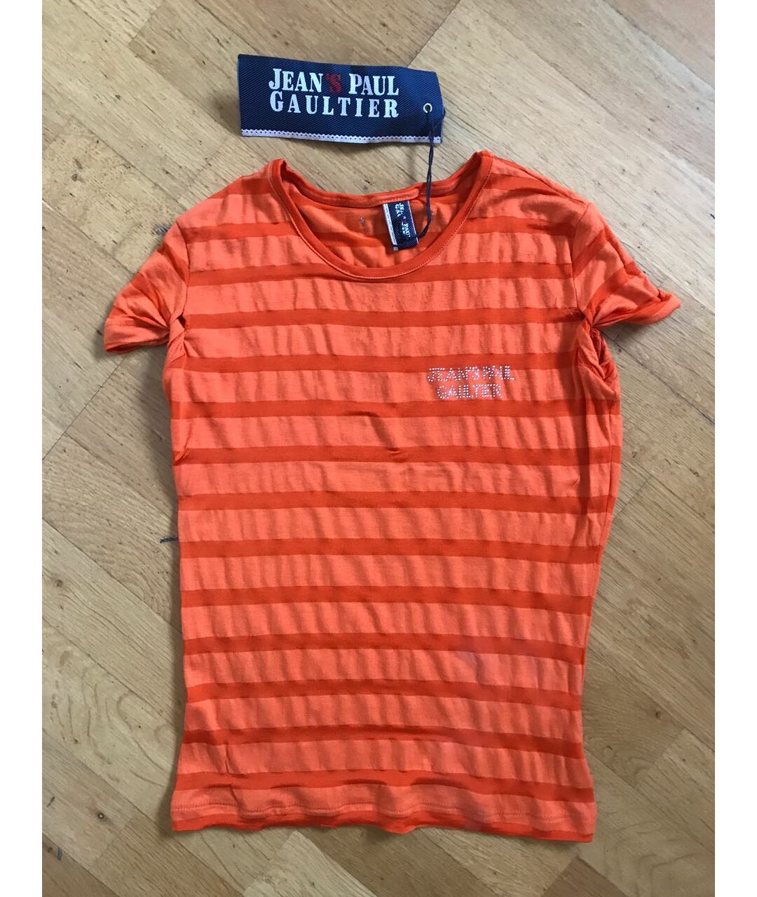 JEAN PAUL GAULTIER Оранжевая вискозная футболка, фото 9