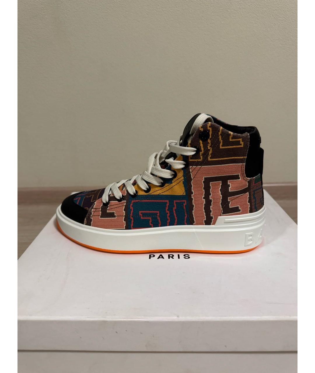 BALMAIN Мульти текстильные кеды, фото 7