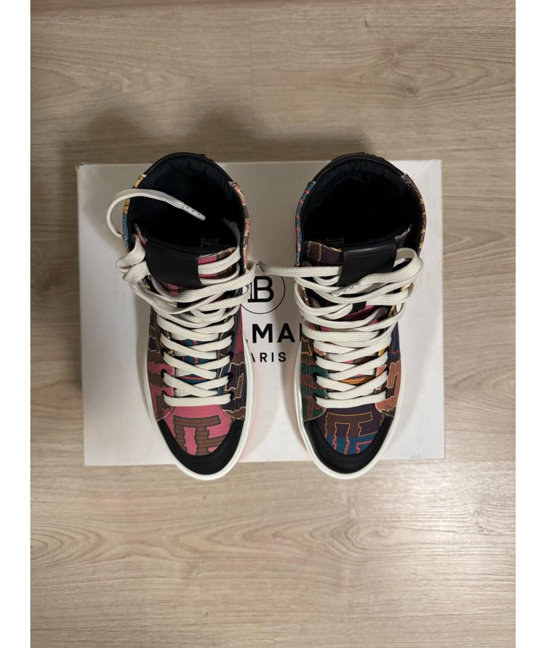 BALMAIN Мульти текстильные кеды, фото 3
