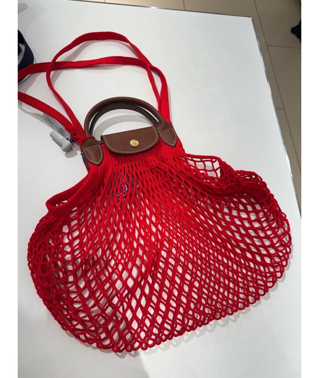 LONGCHAMP Бордовая пляжная сумка, фото 2