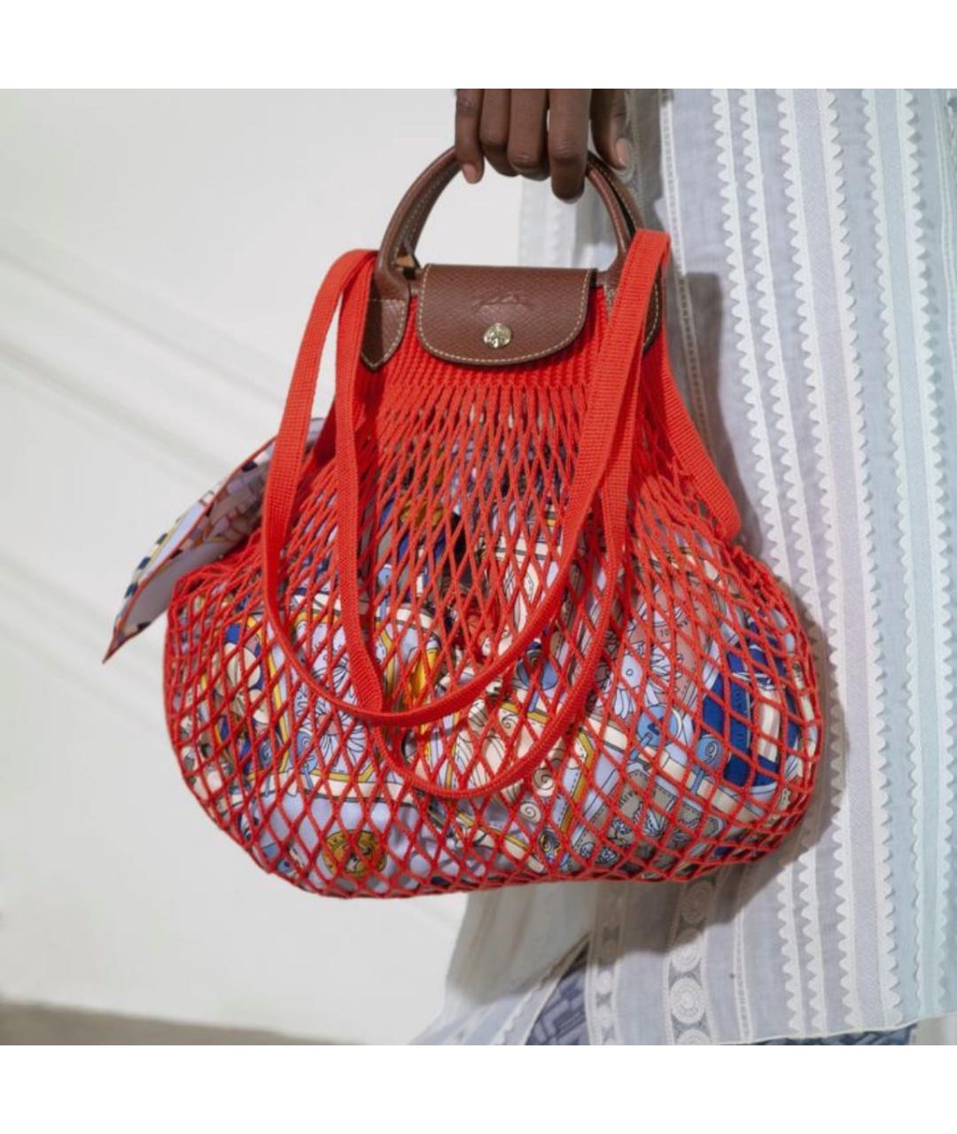 LONGCHAMP Бордовая пляжная сумка, фото 3