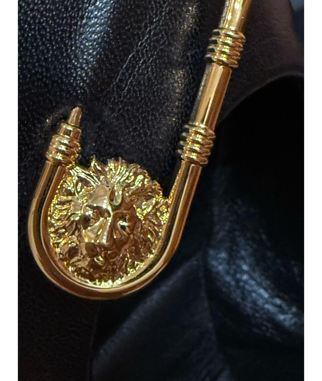 VERSUS VERSACE Черные кожаные балетки, фото 7