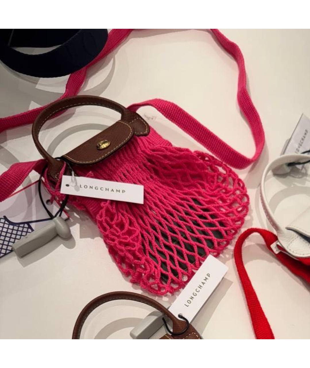 LONGCHAMP Фуксия пляжная сумка, фото 2