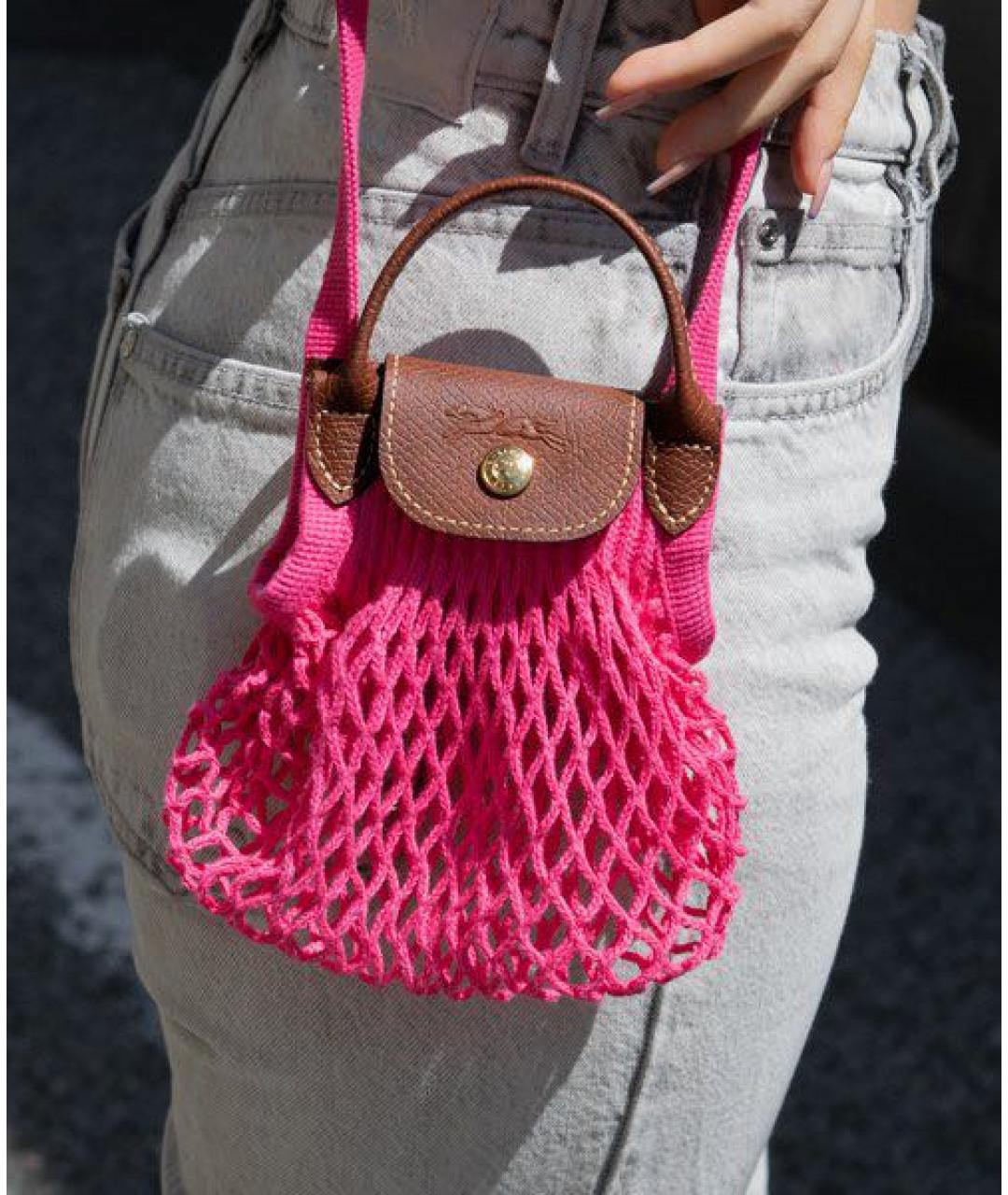 LONGCHAMP Фуксия пляжная сумка, фото 3
