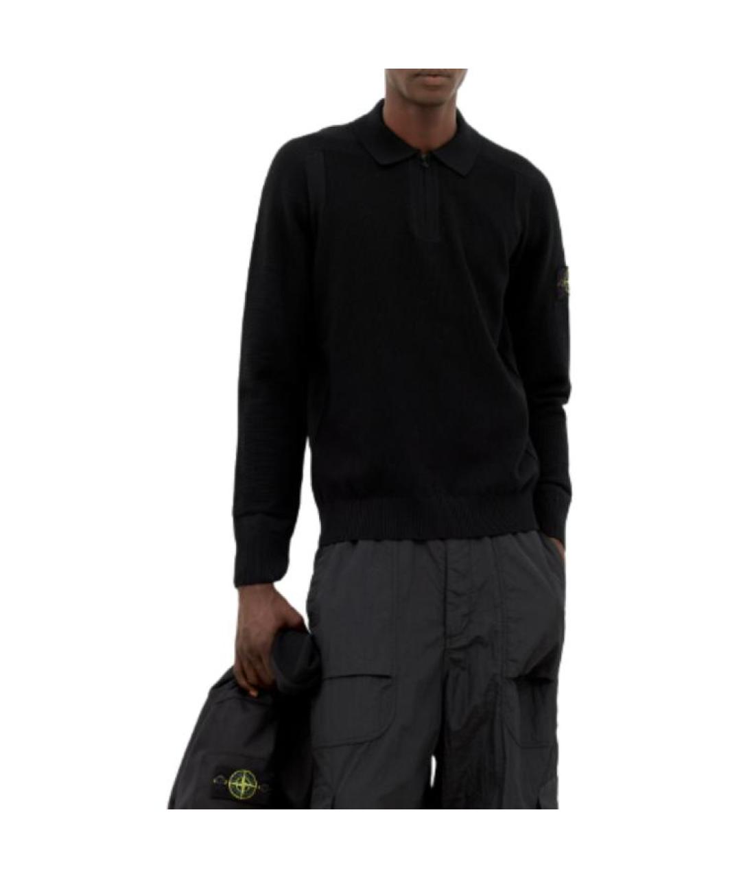 STONE ISLAND Черный джемпер / свитер, фото 5